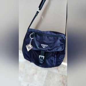 Prada Navy Blue Nylon Messanger Bag